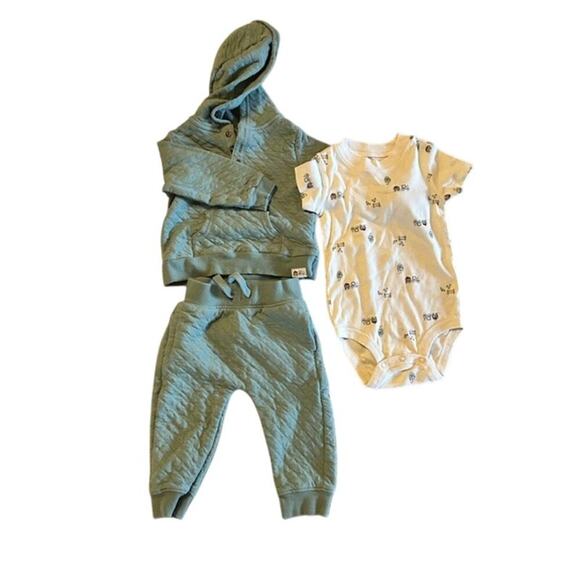 Baby Boy 12M Clothing Lot – Carter’s & Lazy One Outfits (9 Pieces Total) - Picture 6 of 13